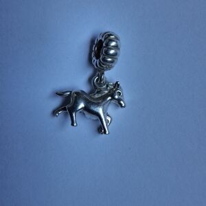 Authentic Pandora Sterling Silver Horse Dangle Charm S925 ALE